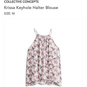Collective Concepts keyhole halter blouse, size Medium